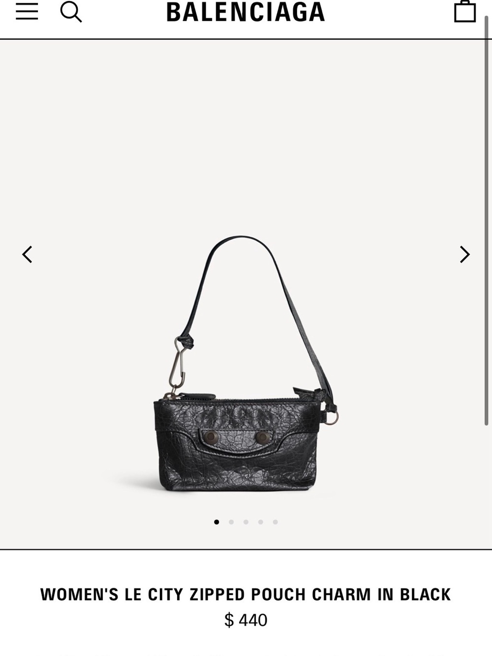 Balenciaga Le City Zipped Pouch Charm - Picture 5 of 5